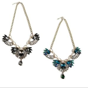 🔮Crystal teardrop statement necklace